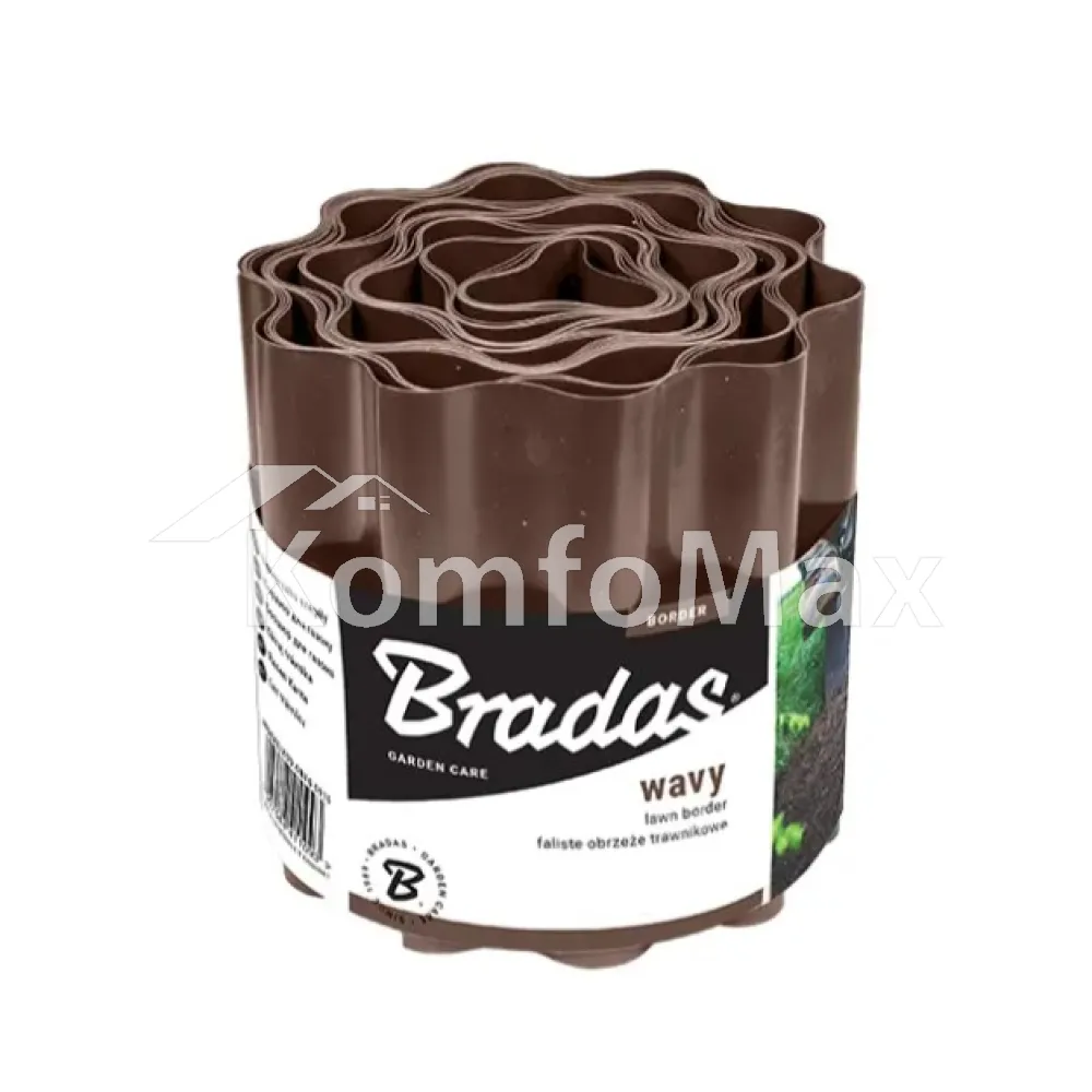 Бордюр садовий Bradаs хвилястий OBFG 0915 15смх9м коричневий 