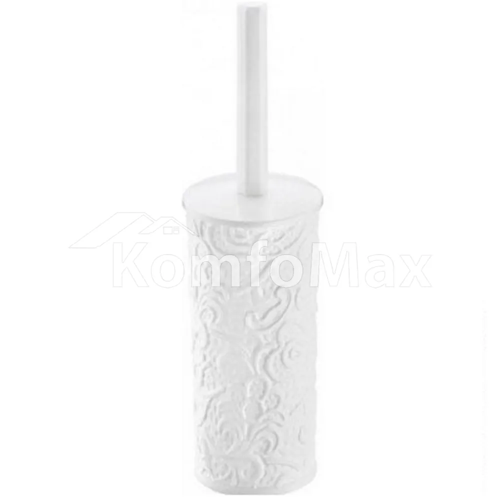 Йоржик для унітазу з підставкою Elif Plastik 379 Ажур білий 