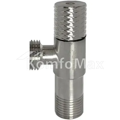 Кран кутовий Zegor DF-7122 1/2 х 1/2 нержавіюча сталь