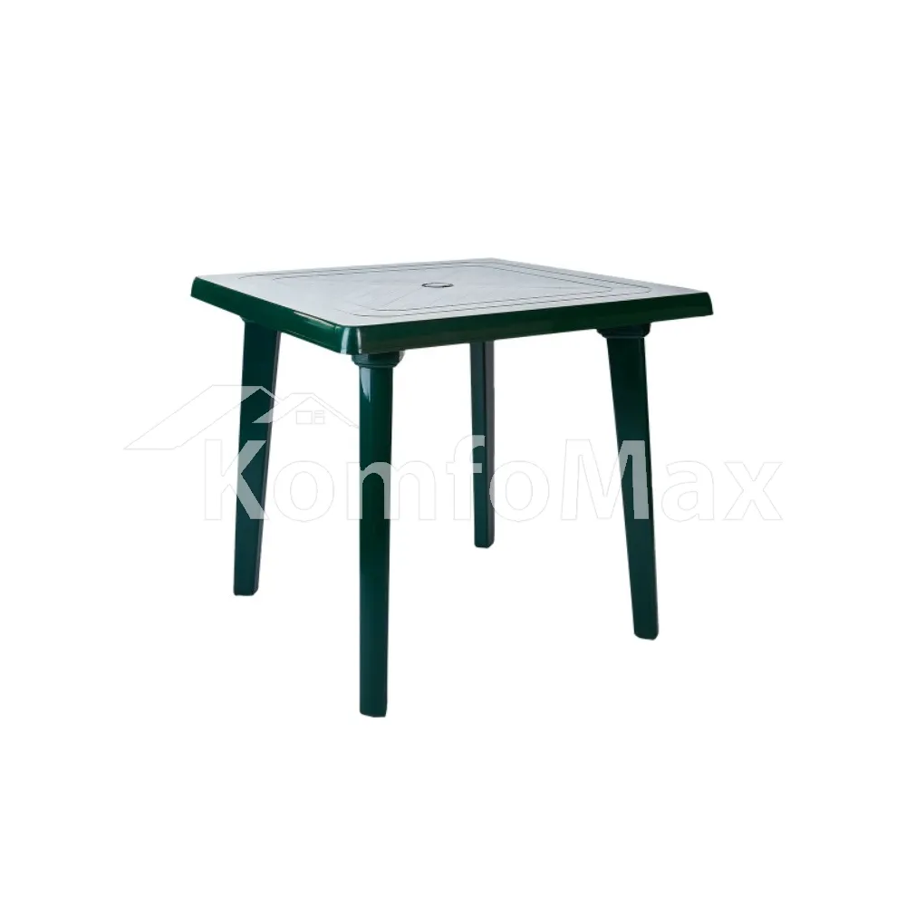 Набір садових меблів пластиковий Алеана Стіл Квадратний і 4 стільці Луч зелений  - фото 4