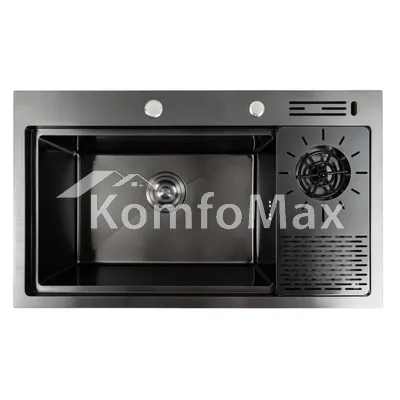 Мийка кухонна нержавійка Platinum Handmade 78х46 L чорна PVD