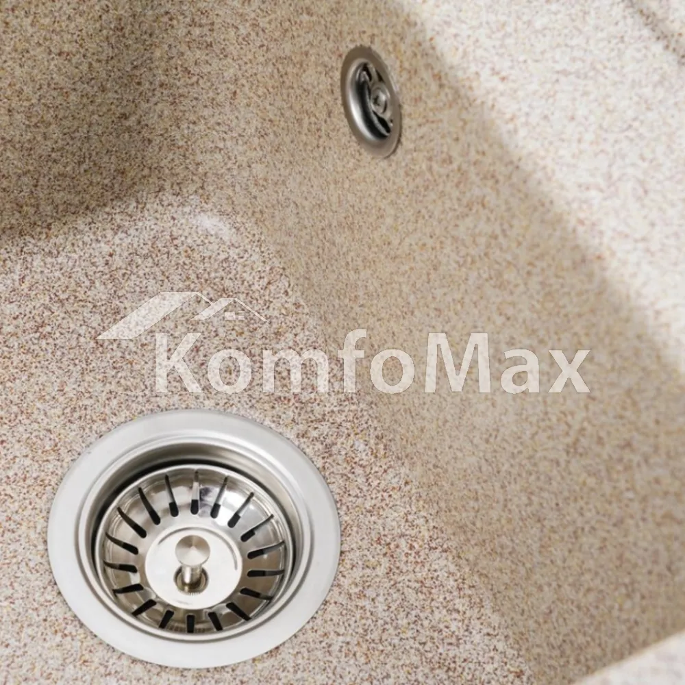Гранітна мийка для кухні Platinum 4050 KORRADO матова Карамель  - фото 3