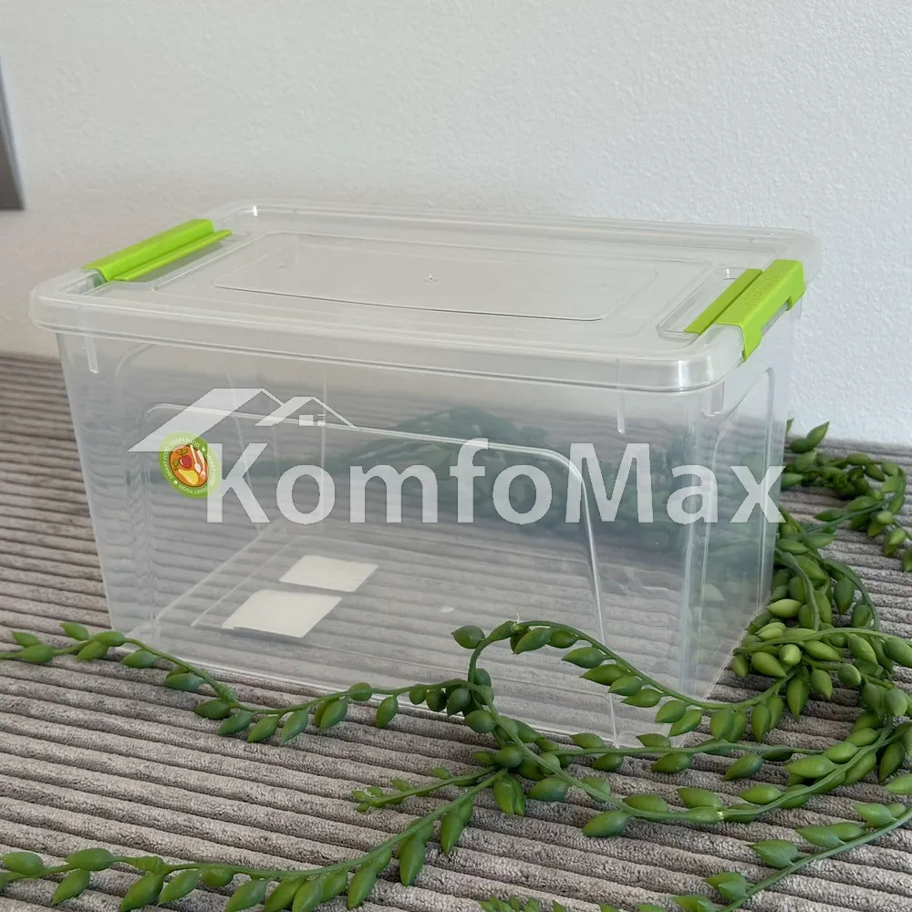 Контейнер Smart Box 3,5л. 25х16х14см. прозорий/оливковий  - фото 1
