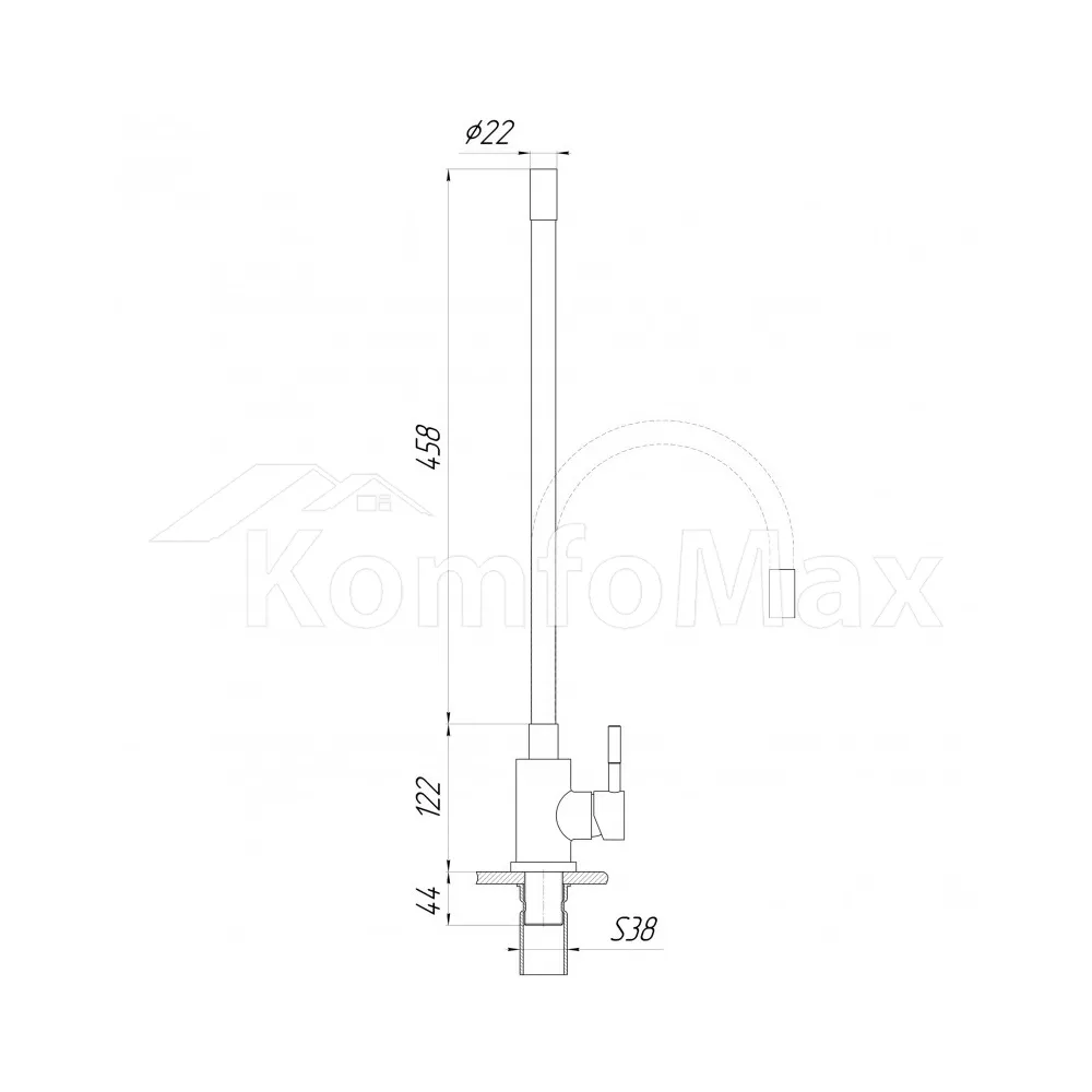 Змішувач для кухні Globus Lux ALPEN SBT1-203 SG, сірий  - фото 5