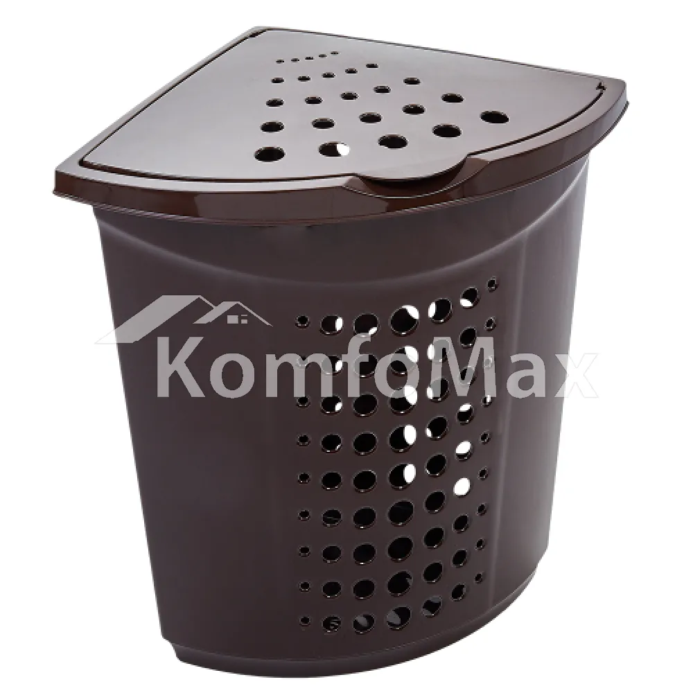 Корзина для білизни кутова 45л. т.коричневий 