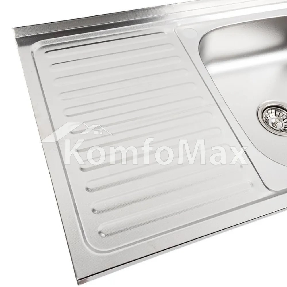 Мийка кухонна накладна Platinum 8060 0,7мм. R 800х500мм. декор  - фото 2