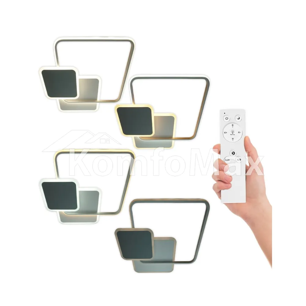 LED світильник VIOLUX smart TRIO квадрат 80W 3000-5000K IP20 220375  - фото 8