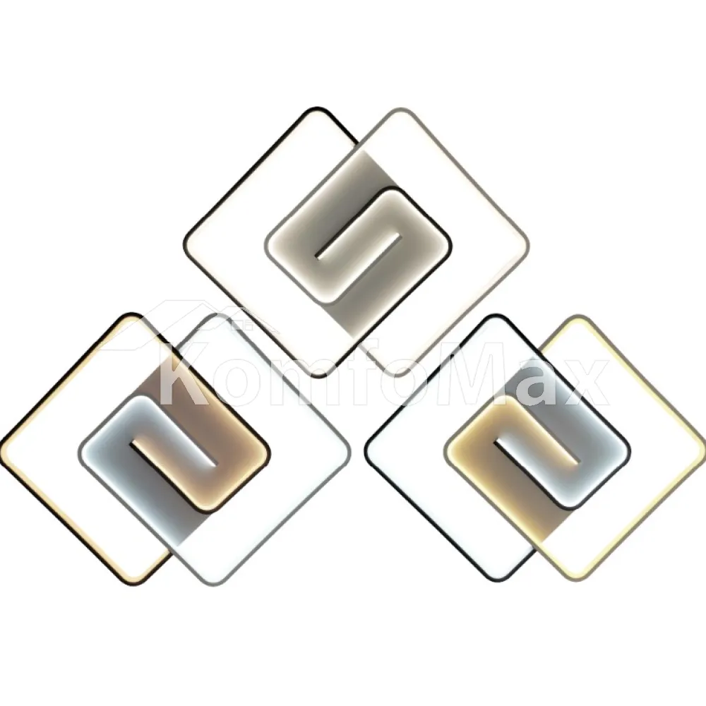 LED світильник VIOLUX smart DOMINO квадрат 90W 3000-4000-5000K IP20 220565 білий  - фото 5
