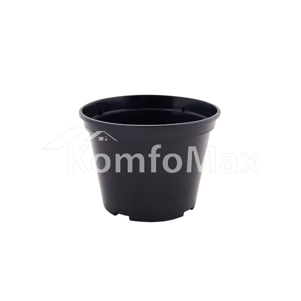 Горщик для розсади Алеана круглий 3л. d-19см. висота 15см. чорний 