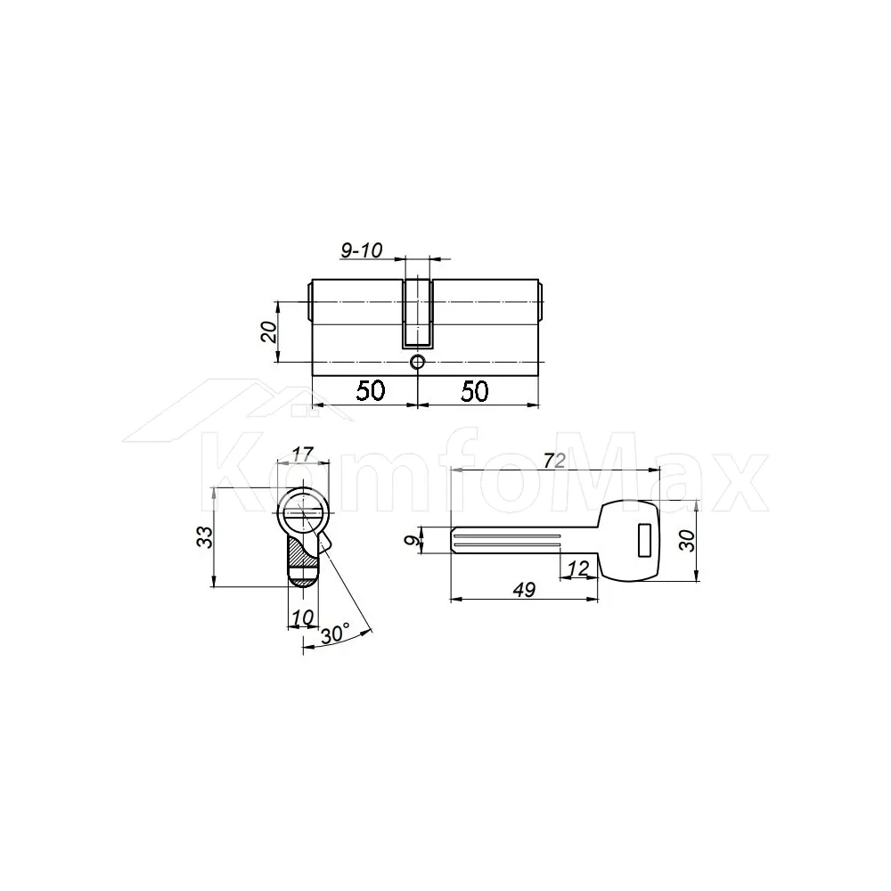 Циліндр Apecs premier XR 100 (50/50) Ni  - фото 4