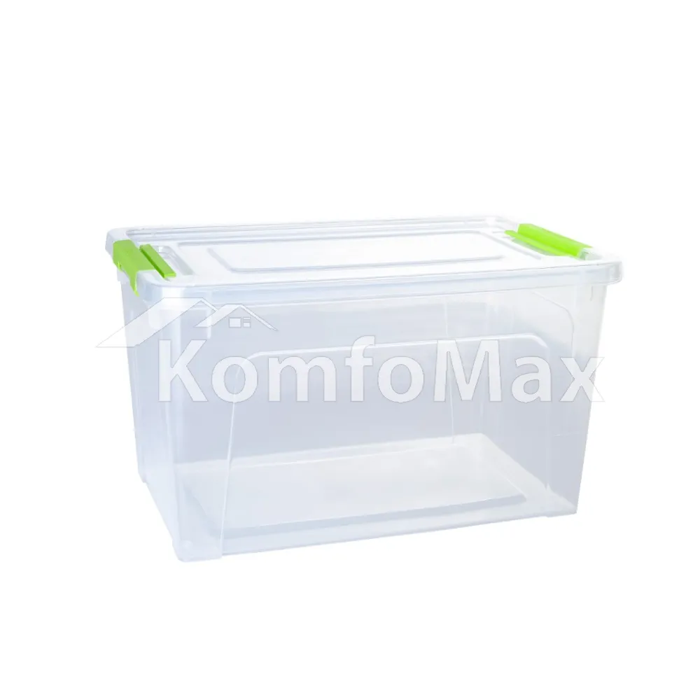 Контейнер Smart Box 18л. 39х29х21см. прозорий/оливковий 