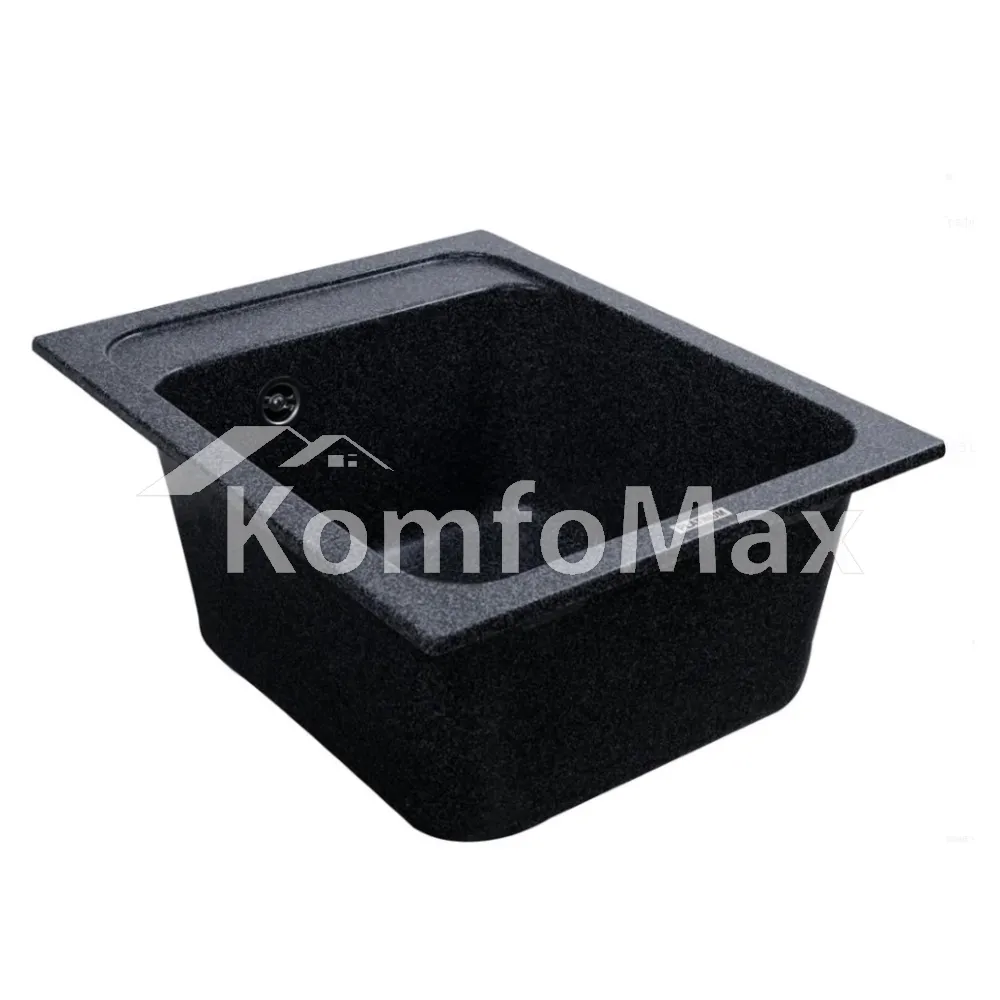 Гранітна мийка для кухні Platinum 4050 KORRADO матова Графіт  - фото 1