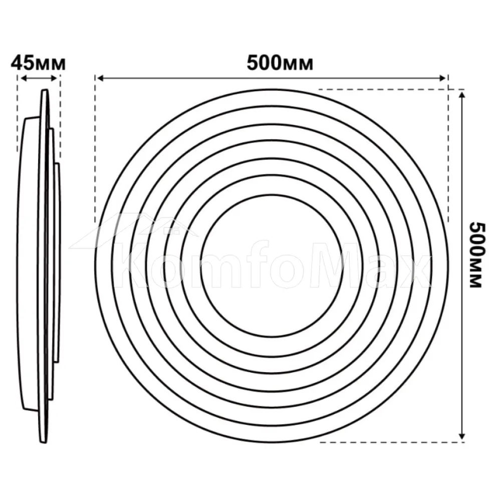LED світильник VIOLUX smart DARTS круг 90W 3000-5000K IP20 220465  - фото 1