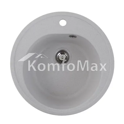 Гранітна мийка для кухні Platinum 510 LUNA матова Біла в крапку