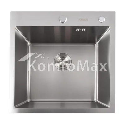 Мийка кухонна нержавійка Platinum Handmade 50х50см. (сифон круглий, 3,0/0,8)