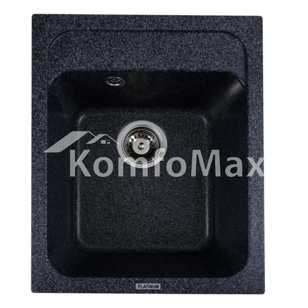 Гранітна мийка для кухні Platinum 4050 KORRADO матова Графіт 