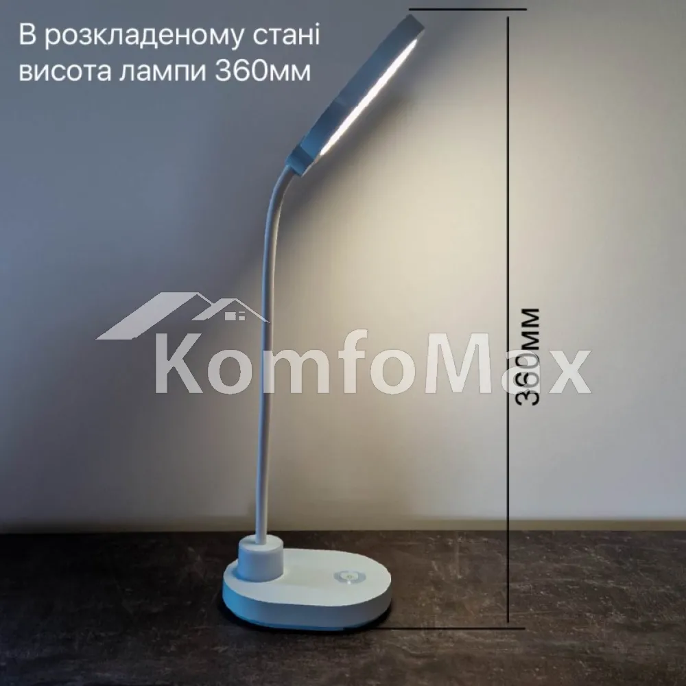 Настільна лампа акумуляторна Violux ASPEN 6W 300LM 4200K 540003 білий  - фото 4