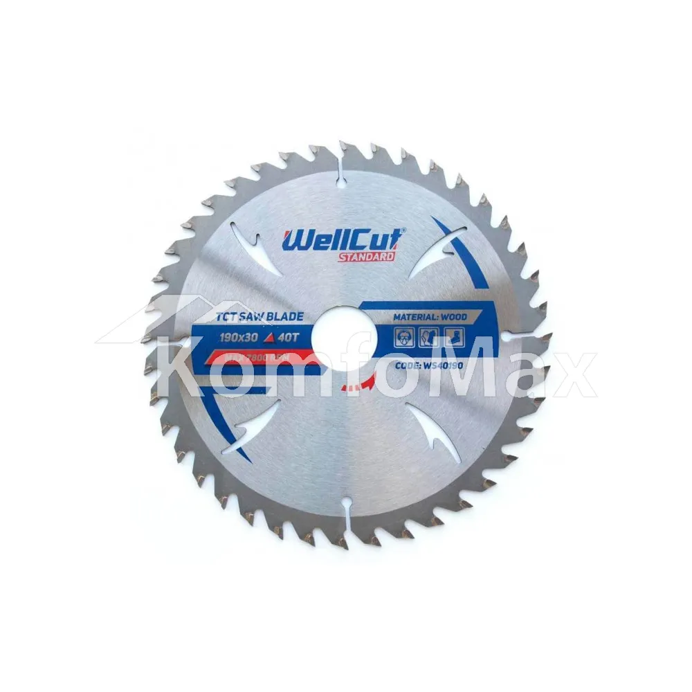 Диск пиляльний WellCut Standart 190х30 40Т 