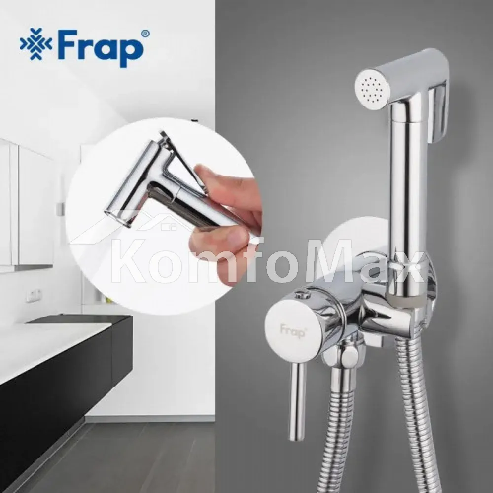 Змішувач для гігієнічного душу Frap F7505-2, латунь хром  - фото 2