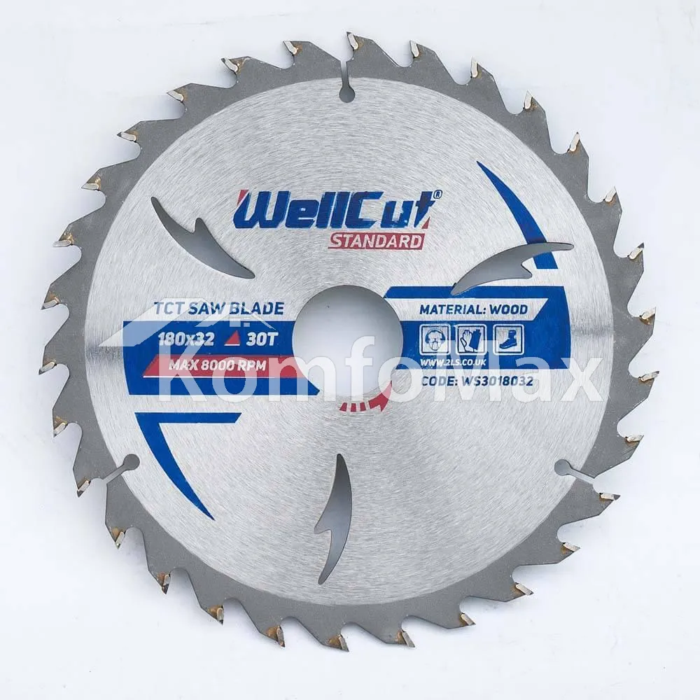 Диск пиляльний Wellcut Standart 180х32 30Т 
