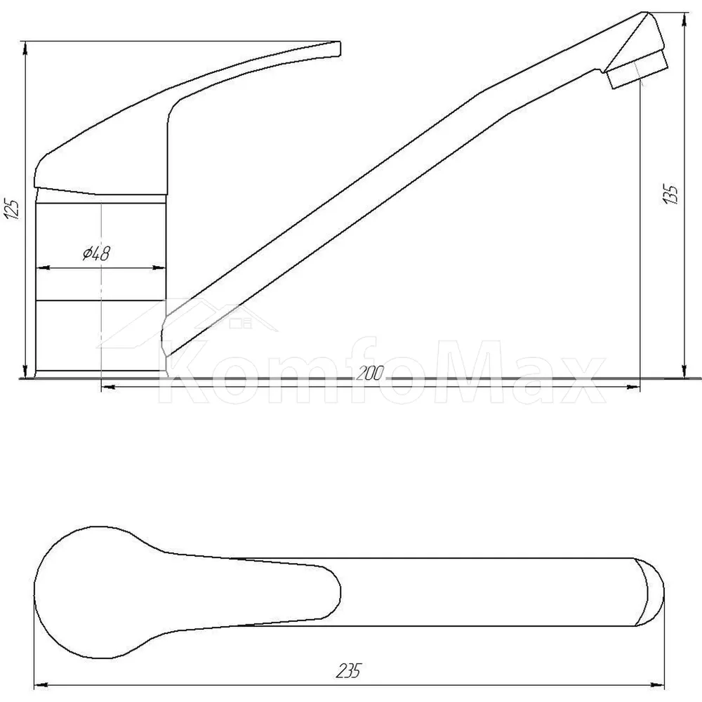 Змішувач для кухні Globus Lux Solly GLSO-0203  - фото 4
