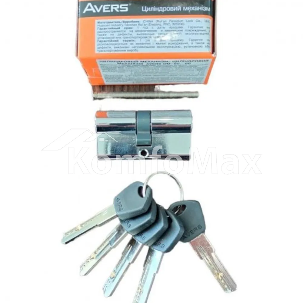 Циліндр Avers DM 60 (30/30) CR хром  - фото 1