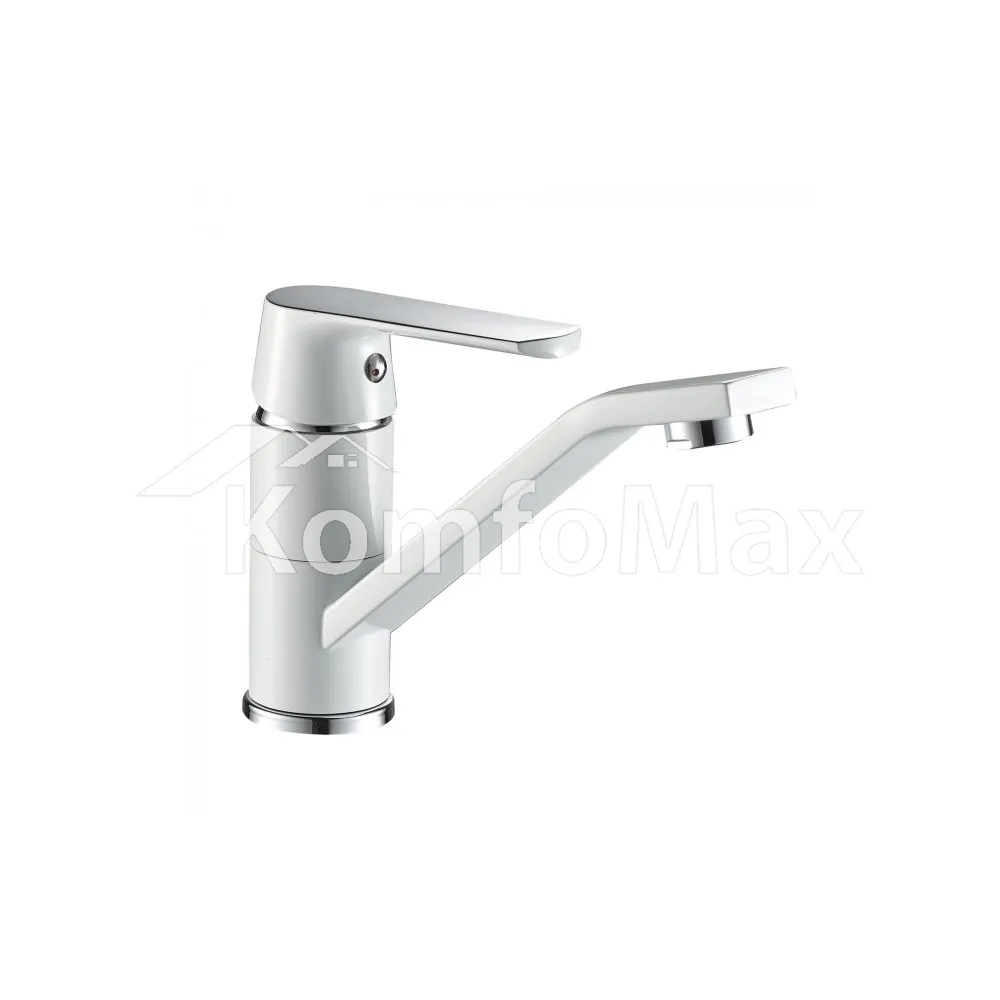 Змішувач для умивальника Globus Lux Laguna GLA-0203MQ-7-WHITE, латунь білий/хром  - фото 1