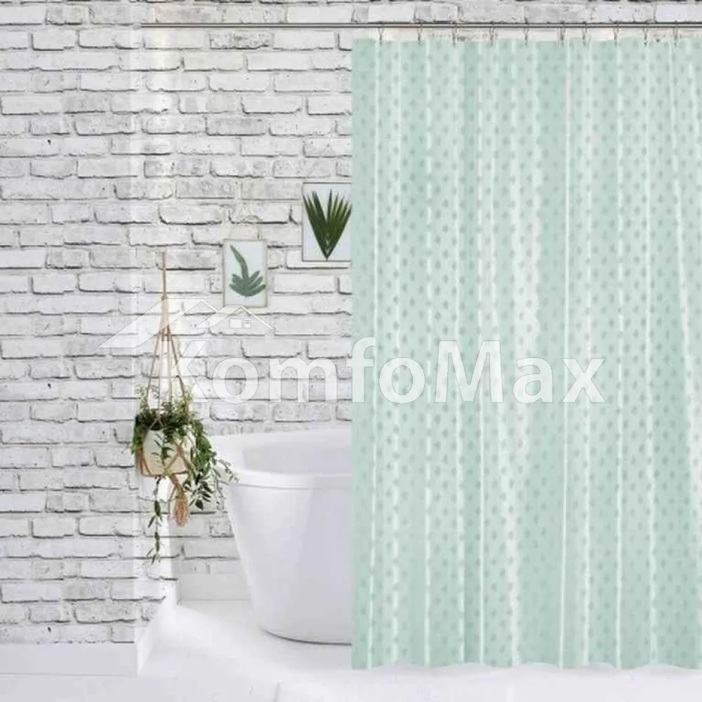 Шторка для ванної Dariana JC12-6205-SAGE м'ята 