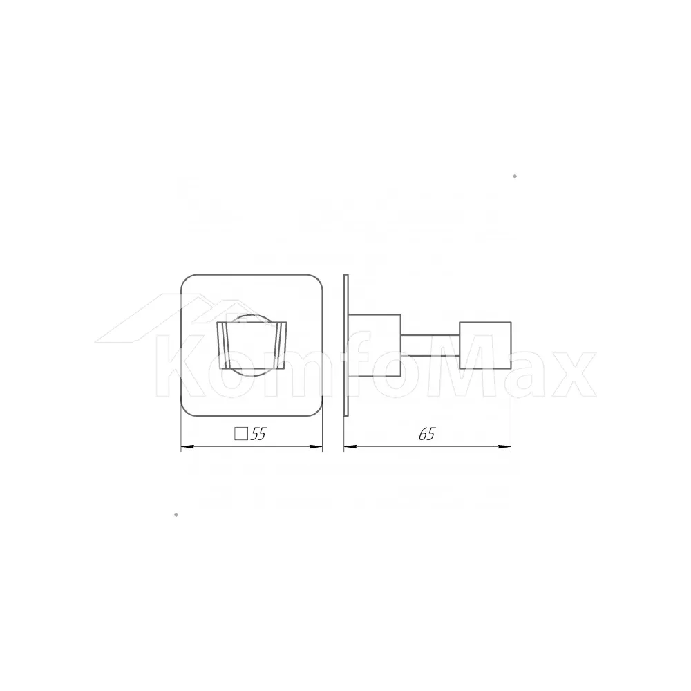 Тримач - кронштейн для душової лійки Globus Lux SQ 9025 SUS304  - фото 2