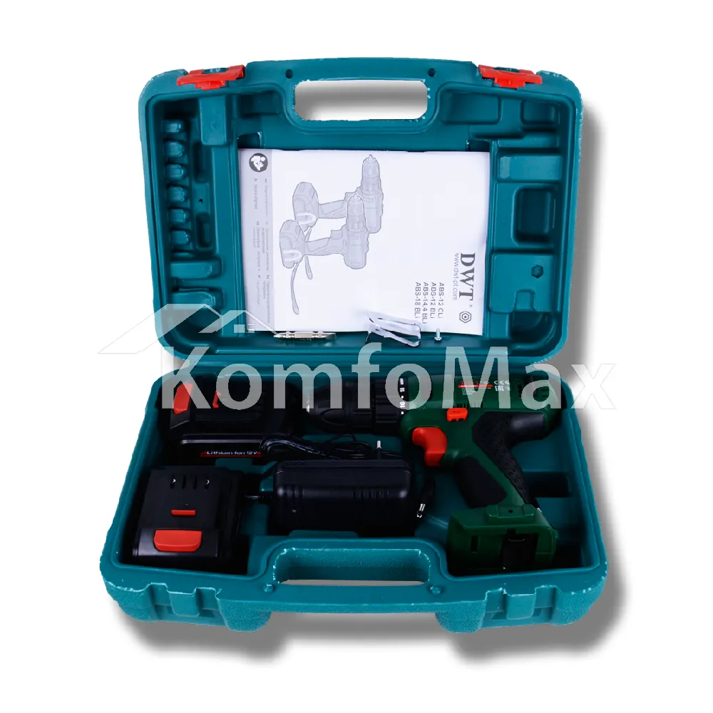 Шуруповерт акумуляторний DWT ABS-12 BLi-2 BMC 12В.  - фото 2