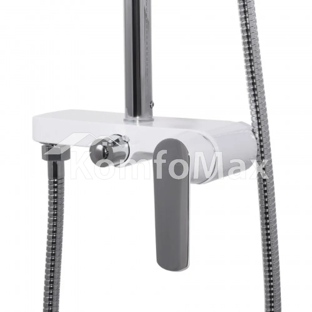 Душова система Globus Lux LAGUNA GLA-0005N-7-WHITE латунь білий/хром  - фото 1