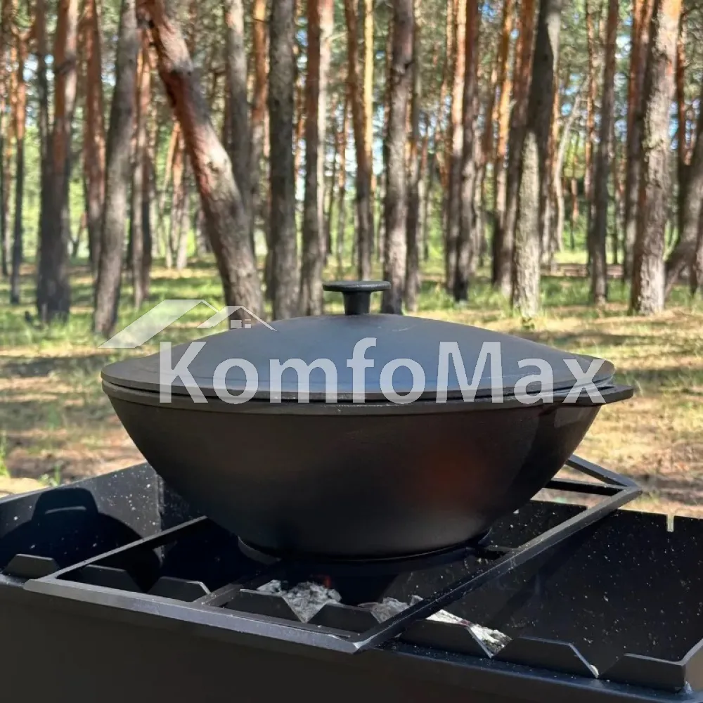 Сковорода чавунна WOK-08KC 8л  - фото 4