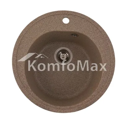 Гранітна мийка для кухні Platinum 510 LUNA матова Карамель