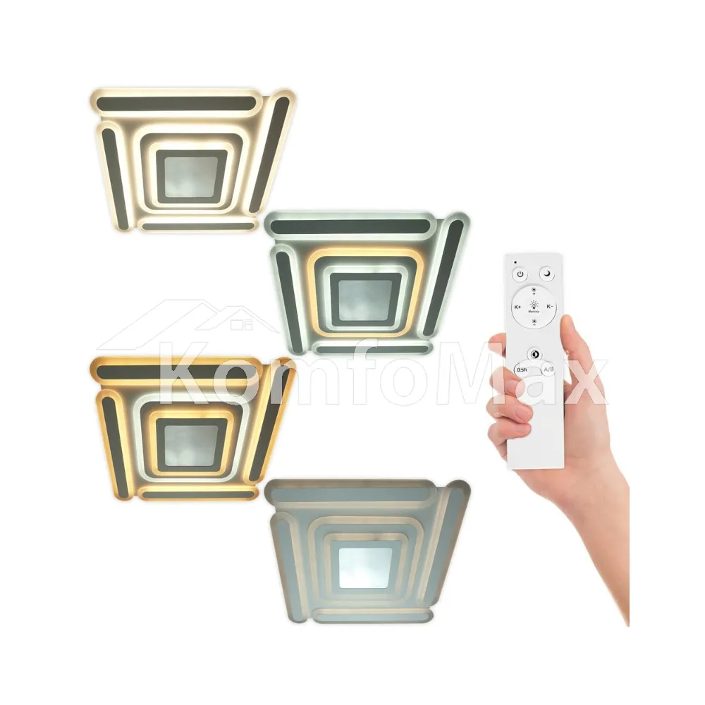 LED світильник VIOLUX smart MATRIX квадрат 120W 3000-5000K IP20 220495 білий  - фото 1
