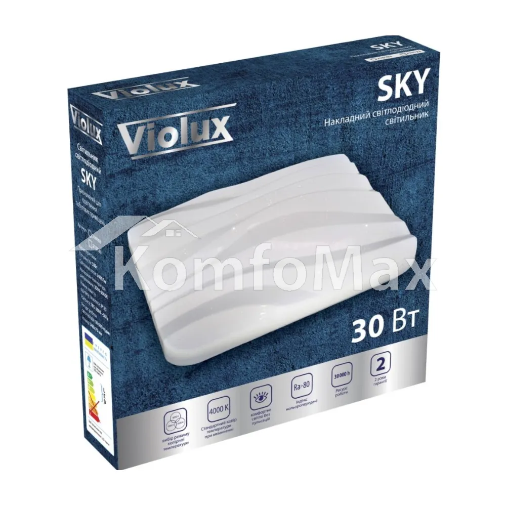 LED світильник VIOLUX smart SKY квадрат 30W 3000-6000K IP20 210123  - фото 5