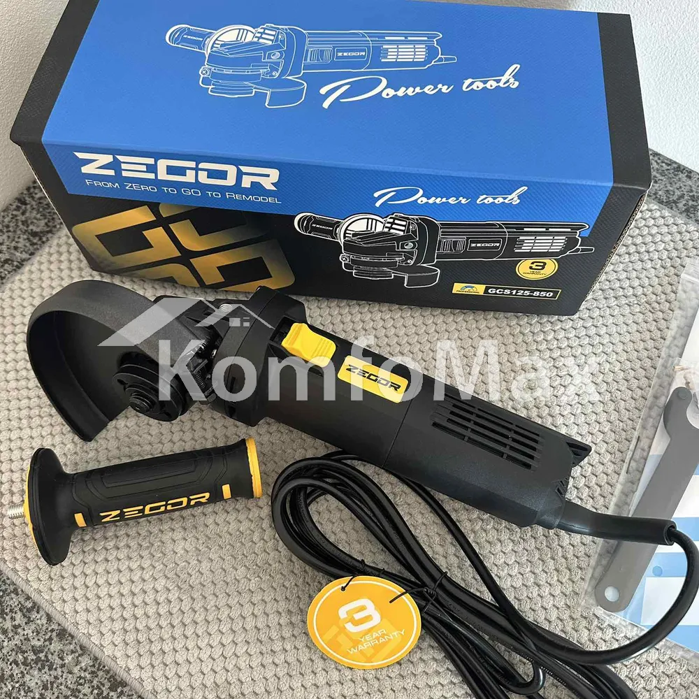 Кутова шліфувальна машинка (Болгарка) Zegor GCS125-850 850W 125мм  - фото 2