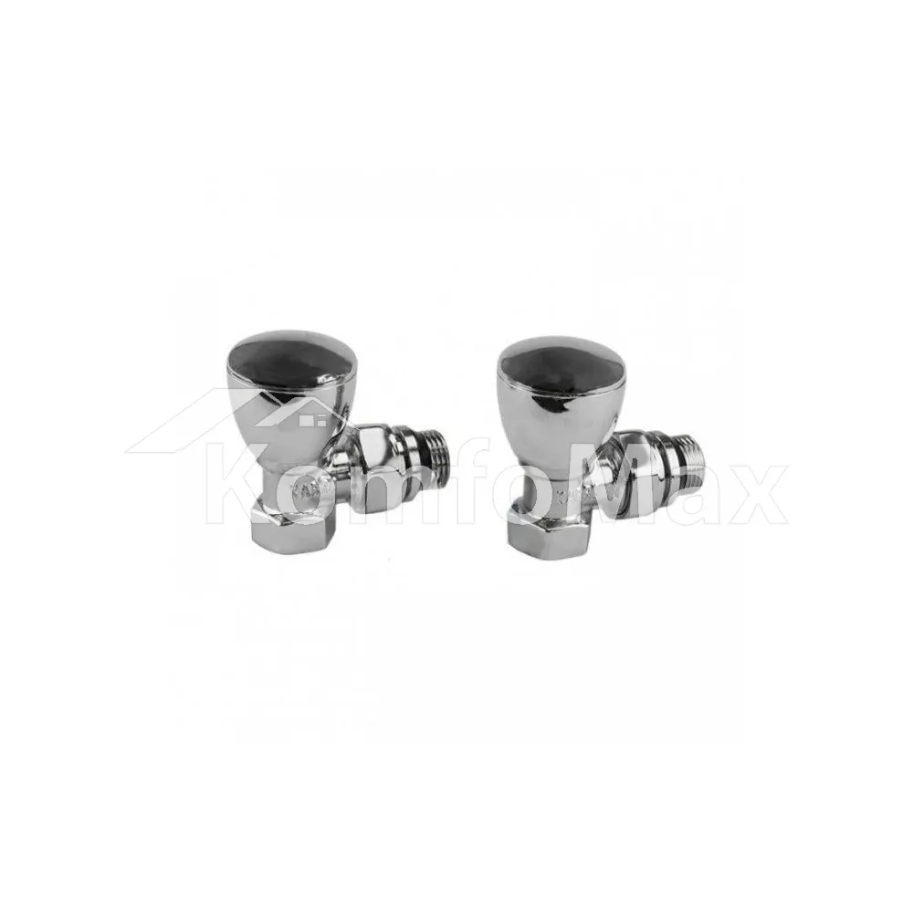 Комплект кранів для рушникосушки Karro 1/2” ВВ KR319 Хром  - фото 1