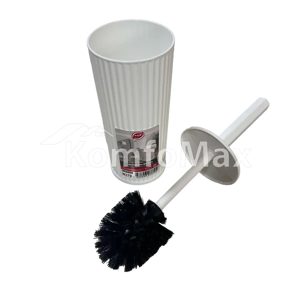 Йоржик для унітазу з підставкою Elif Plastik 379 білий  - фото 1