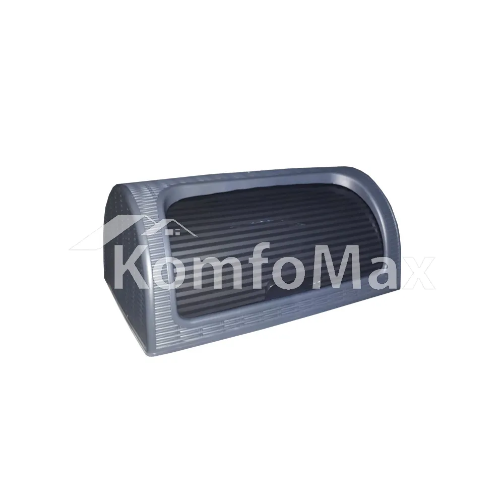 Хлібниця Dunya Plastic РОТАНГ 41,4х26,9х18,1см. антрацит 