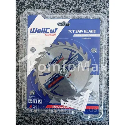 Диск пиляльний Wellcut Standart 150х22,23 24T