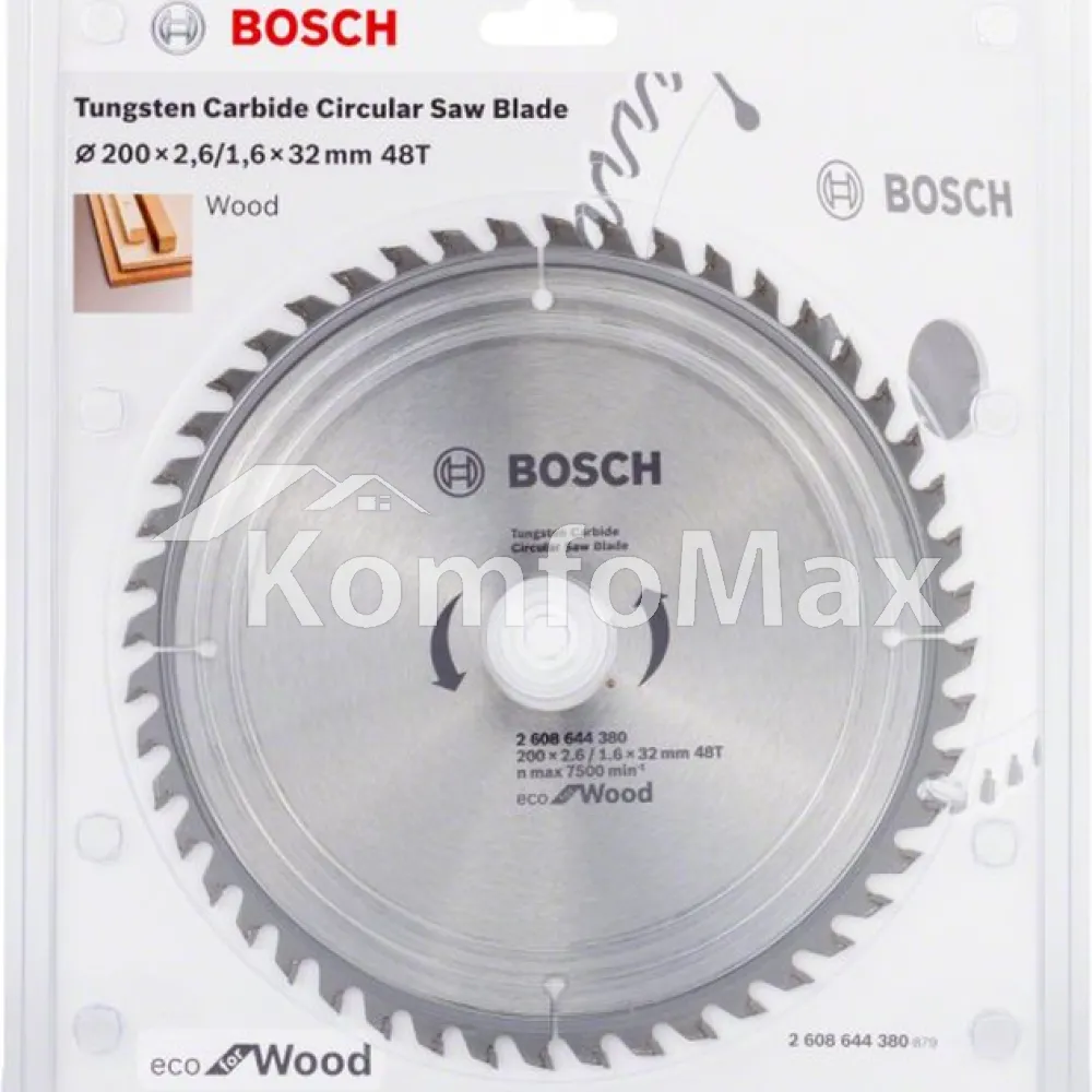 Диск пиляльний Bosch Eco WO 200x32 48T  - фото 1