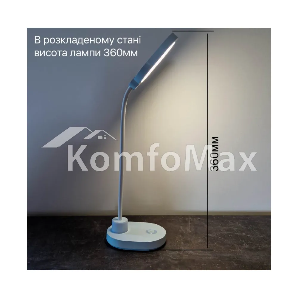 Настільна лампа акумуляторна Violux ASPEN 6W 300LM 4200K 540003 білий  - фото 4