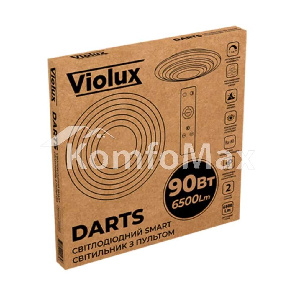 LED світильник VIOLUX smart DARTS круг 90W 3000-5000K IP20 220465  - фото 2