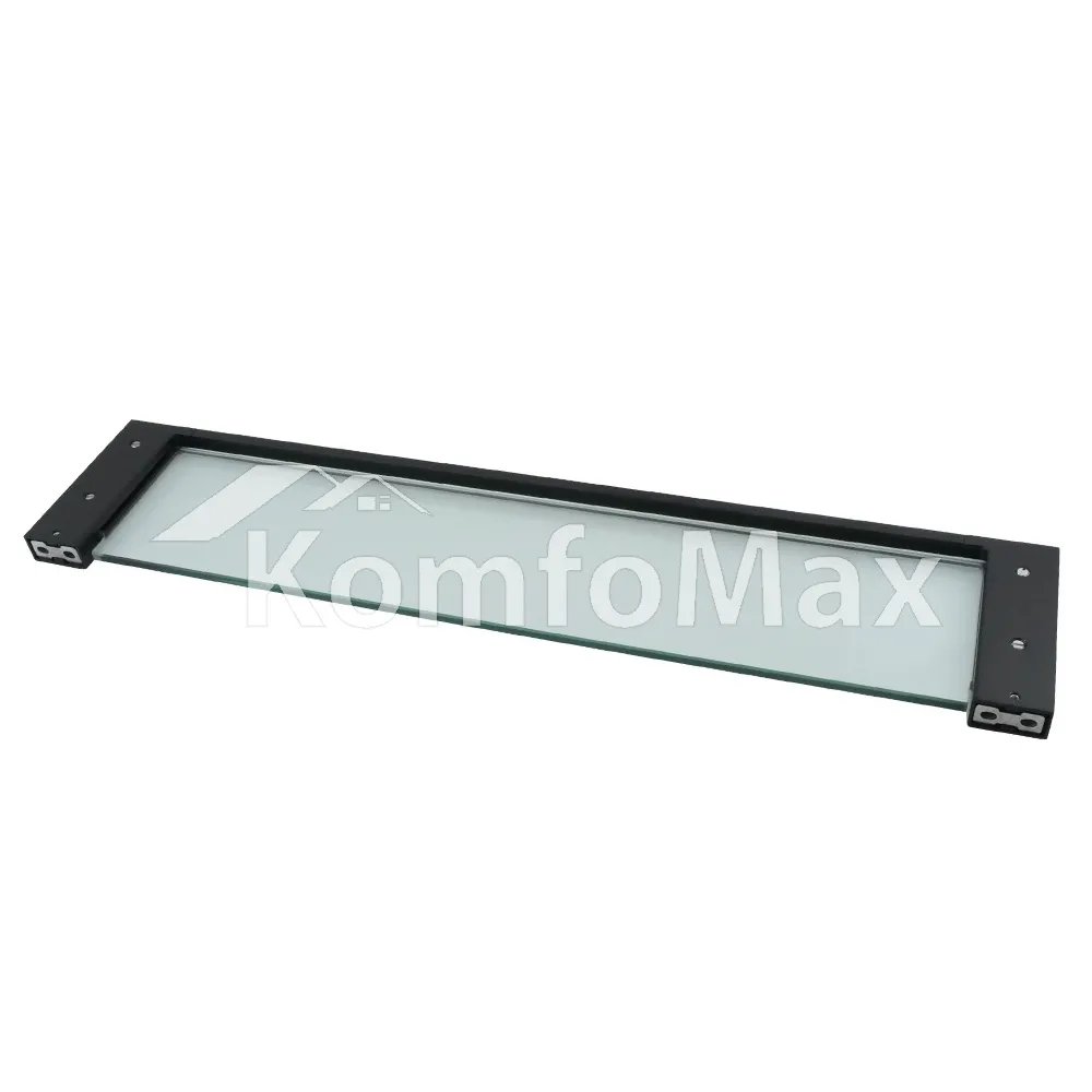 Полиця пляма скляна VENTA V163B 575х120х22мм чорний  - фото 1