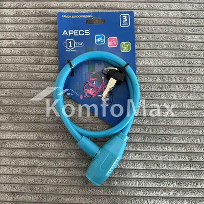 Замок велосипедний Apecs PD-81-65CM-BLUE