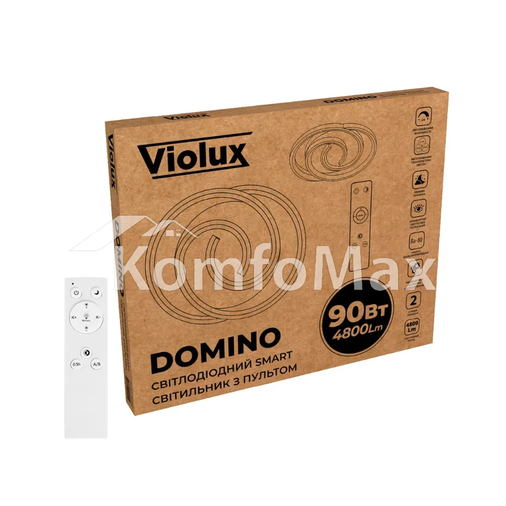 LED світильник VIOLUX smart DOMINO круг 90W 3000-4000-5000K IP20 220555  - фото 3
