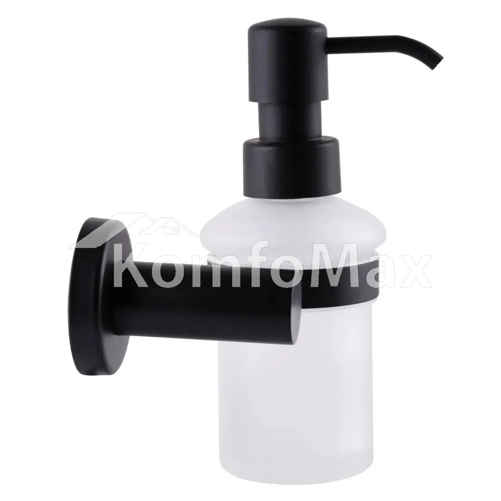 Дозатор для рідкого мила Globus Lux BS8433 SUS304 чорний матовий  - фото 2