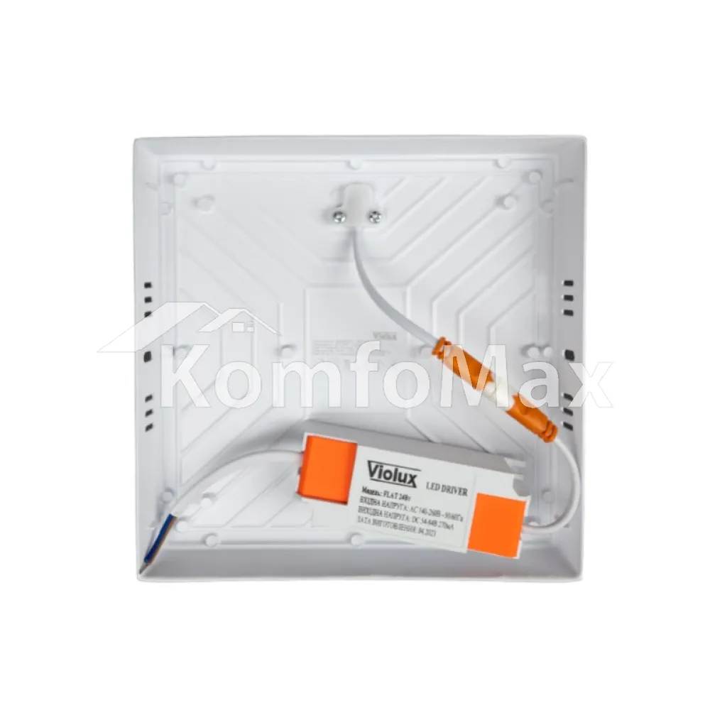 LED світильник VIOLUX ДББ FLAT квадрат 24W 5000K IP20 330221  - фото 3