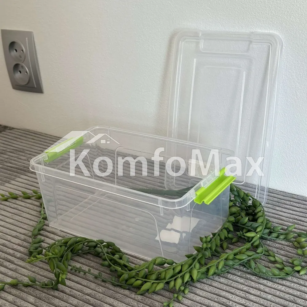 Контейнер Smart Box 2,5л. 24х16х11см. прозорий/оливковий  - фото 1
