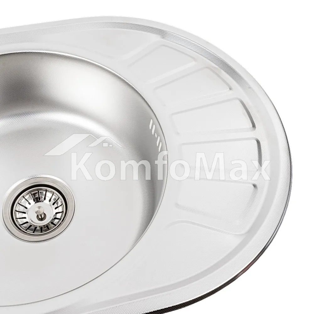 Мийка кухонна врізна Valeso 5745 0,6мм. 570х450х170мм. Decor  - фото 3